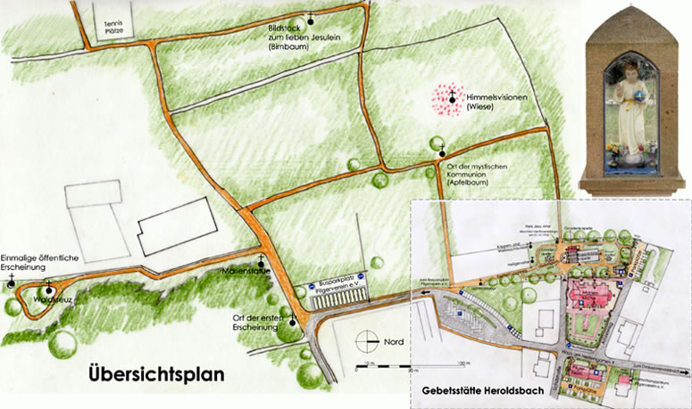 Lageplan der Gebetsstätte